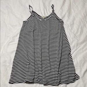 Kori American Black and White Stripped Dress